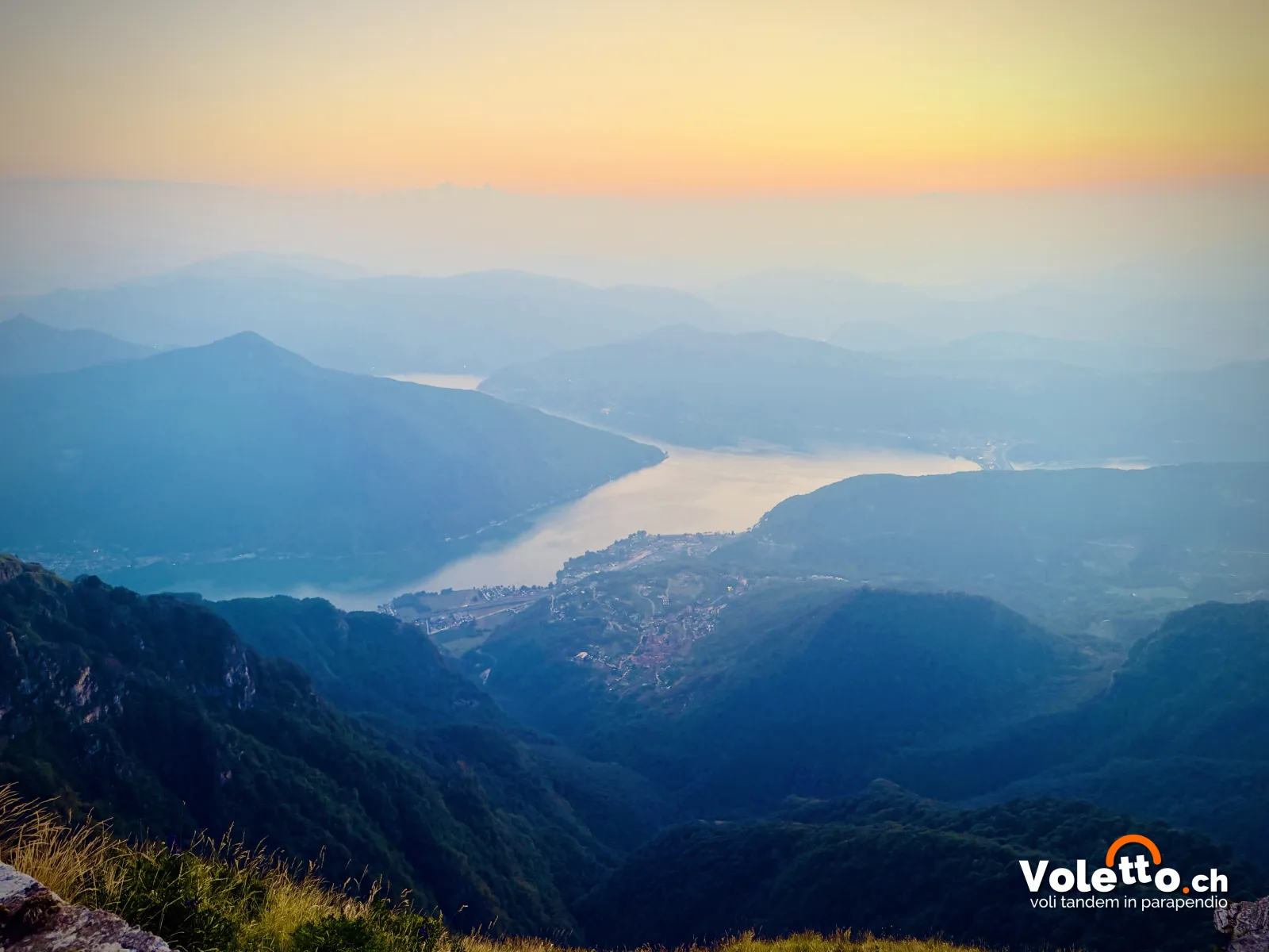 Il Lago di Lugano e Melide visti dal Monte Generoso